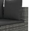 vidaXL 5 Piece Garden Sofa Set with Cushions Grey Poly Rattan