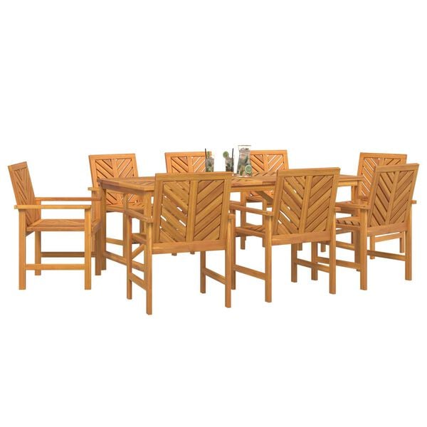 vidaXL 7 Piece Garden Dining Set Solid Wood Acacia