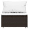 vidaXL 4 Piece Garden Lounge Set with Cushions Brown Poly Rattan