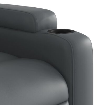 vidaXL Massage Recliner Chair Grey Faux Leather