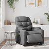 vidaXL Electric Massage Recliner Chair Grey Faux Leather