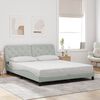 vidaXL Bed Frame without Mattress Light Grey 152x203 cm Queen Velvet