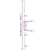 vidaXL 4-Tier Telescopic Shower Corner Shelf Silver Aluminium