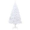 vidaXL Artificial Pre-lit Christmas Tree with Thick Branches White 210 cm