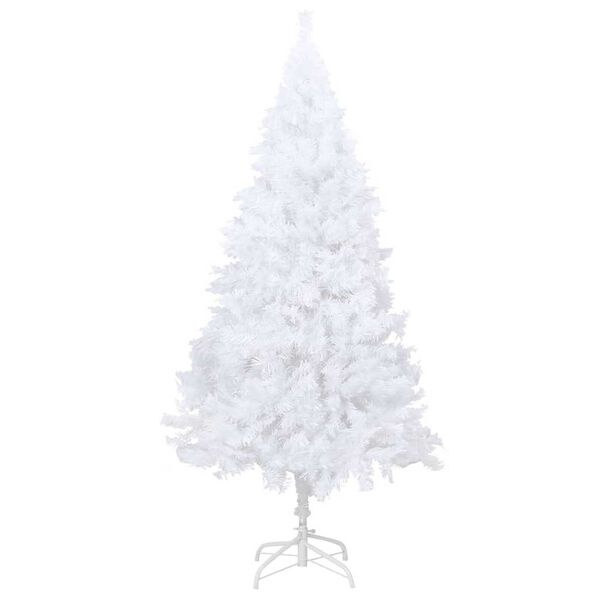vidaXL Artificial Pre-lit Christmas Tree with Thick Branches White 210 cm