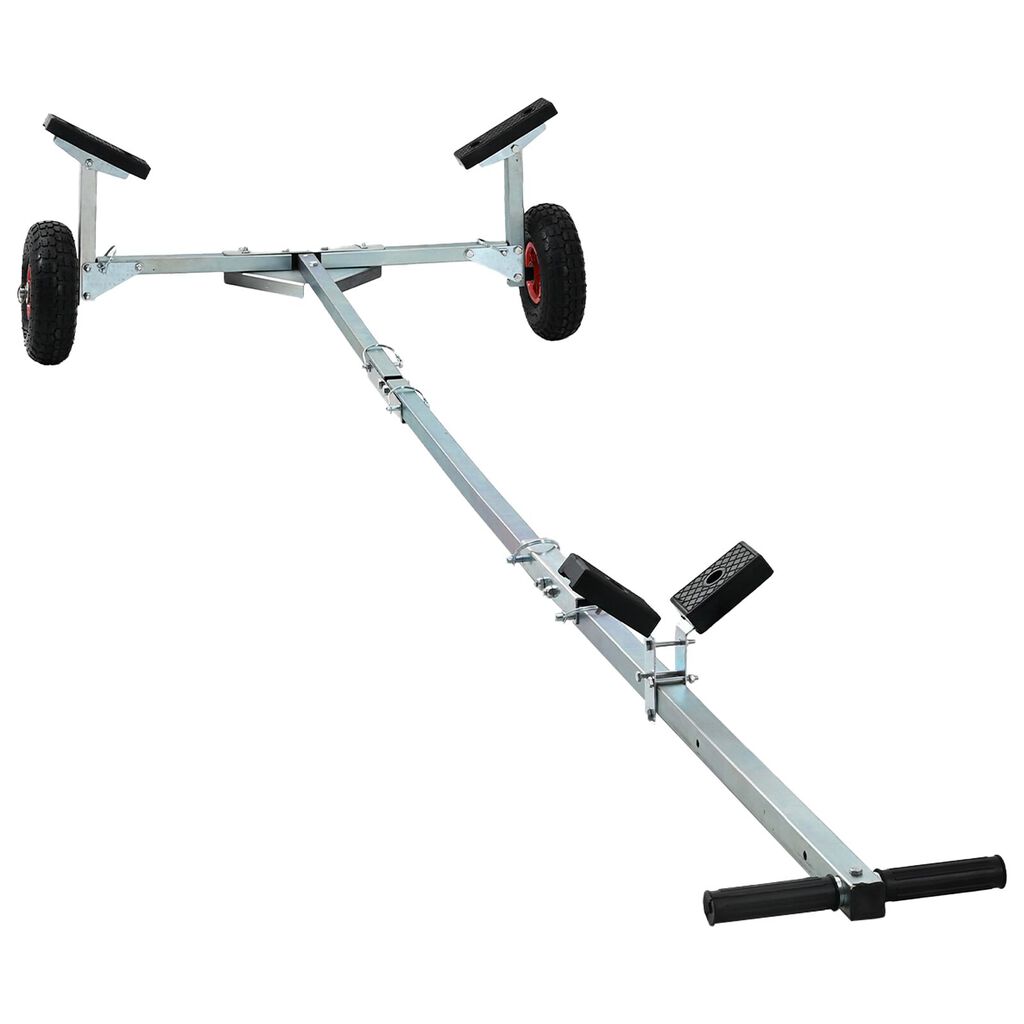 vidaXL Boat Trailer with 2 Wheels, Foldable and Adjustable, 160 kg Steel