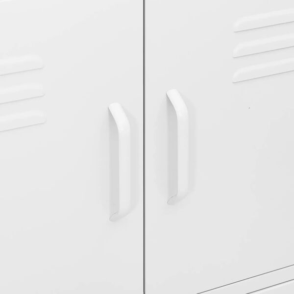 vidaXL Storage Cabinet White 80x35x101.5 cm Steel