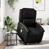 vidaXL Stand up Massage Recliner Chair Black Faux Leather
