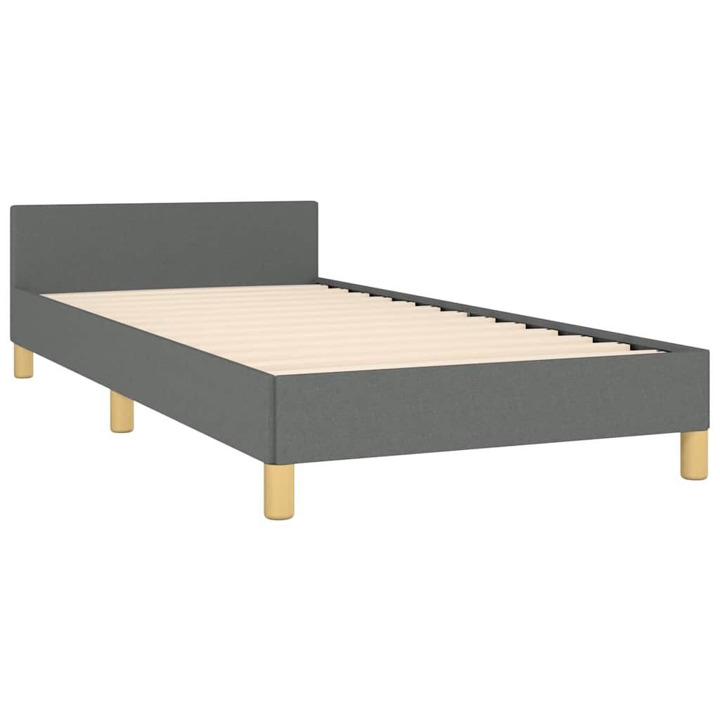 vidaXL Bed Frame without Mattress Dark Grey Twin XL Fabric