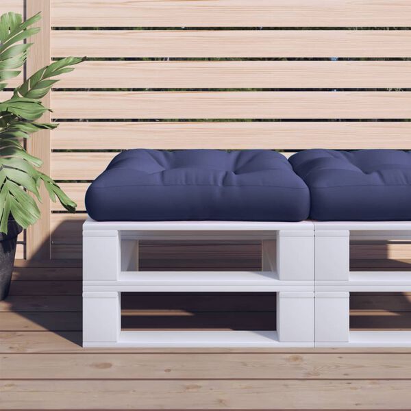vidaXL Pallet Cushion Navy Blue 50x50x12 cm Fabric