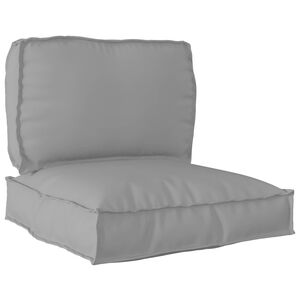 vidaXL Pallet Cushion Set 2 pcs Grey Oxford Fabric