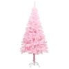 vidaXL Artificial Pre-lit Christmas Tree with Stand Pink 150 cm PVC