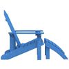 vidaXL Garden Adirondack Chair with Footstool HDPE Aqua Blue