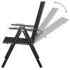 vidaXL 9 Piece Folding Outdoor Dining Set Aluminium Black