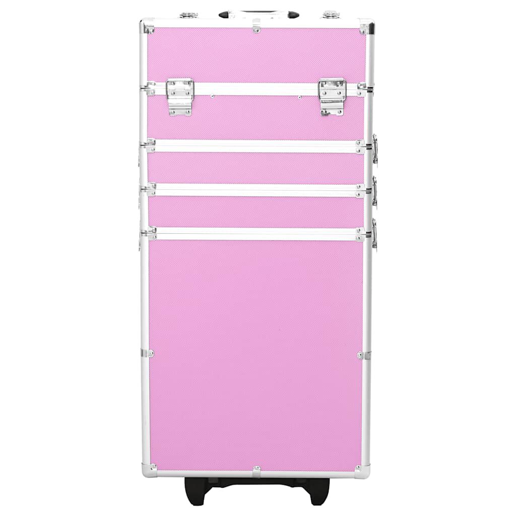 vidaXL Make-up Trolley Aluminium Pink