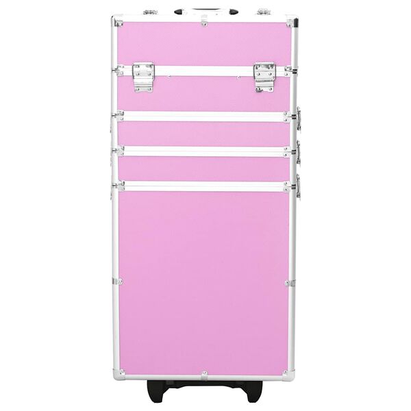 vidaXL Make-up Trolley Aluminium Pink
