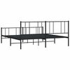 vidaXL Metal Bed Frame without Mattress with Footboard Black 183x213cm