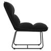 vidaXL Leisure Chair with Metal Frame Black Velvet