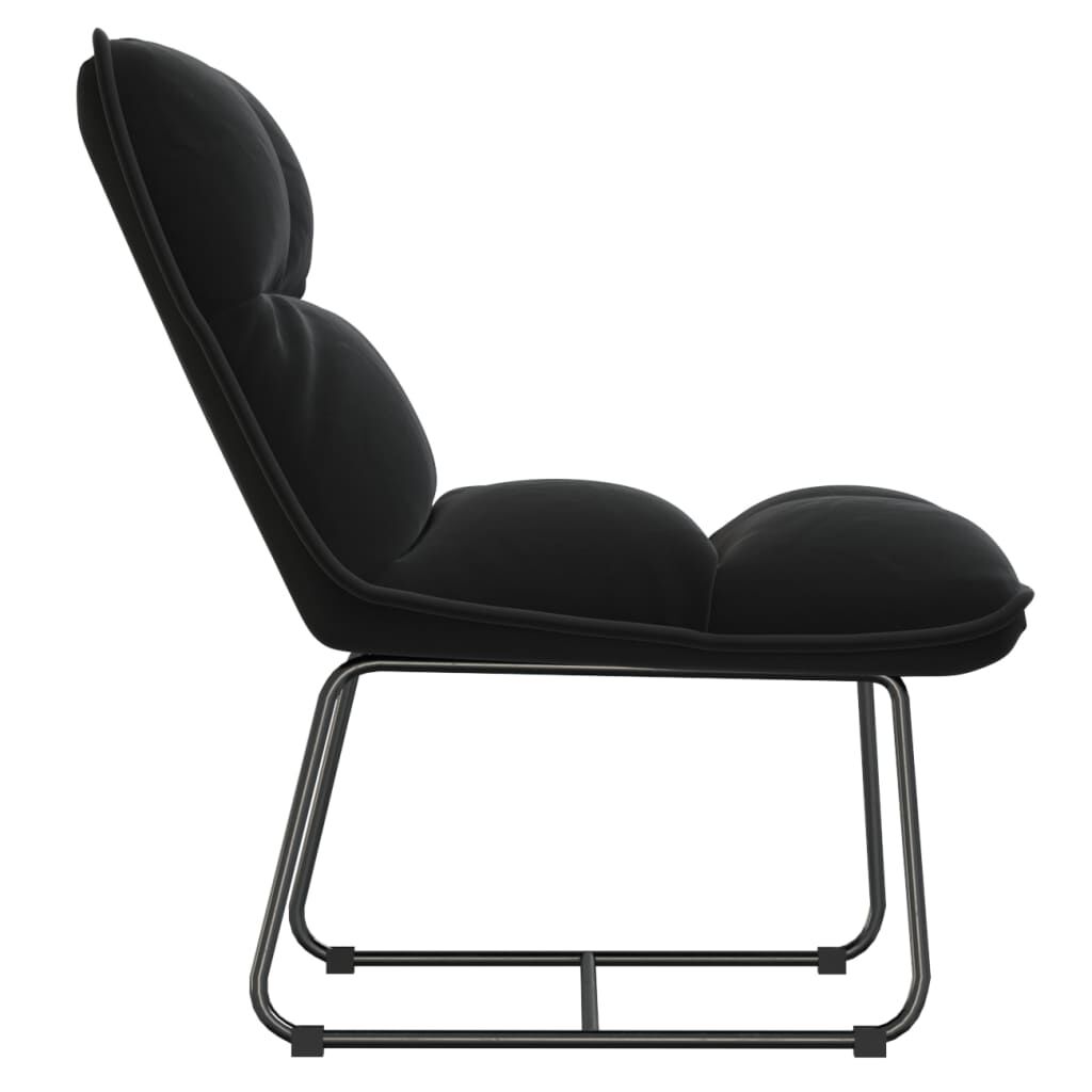 vidaXL Leisure Chair with Metal Frame Black Velvet