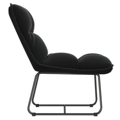 vidaXL Leisure Chair with Metal Frame Black Velvet