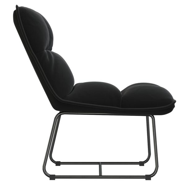 vidaXL Leisure Chair with Metal Frame Black Velvet