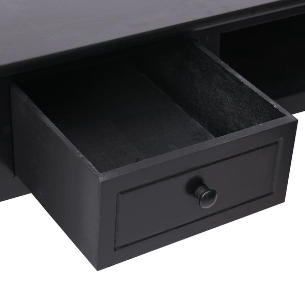 vidaXL Writing Desk Black 110x45x76 cm Wood