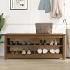 vidaXL Shoe Bench Honey Brown 110x38x45.5 cm Solid Wood Pine