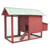 vidaXL Chicken Cage Red 170x81x110 cm Solid Pine & Fir Wood