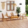 vidaXL 5 Piece Garden Lounge Set with Cushion Solid Acacia Wood