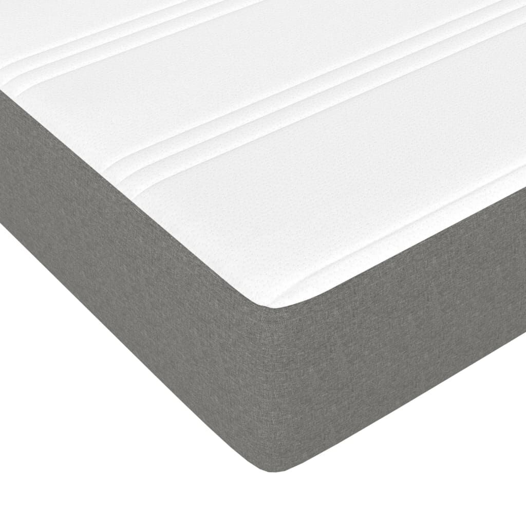 vidaXL Box Spring Bed with Mattress Dark Grey 153x203 cm Queen Size Fabric