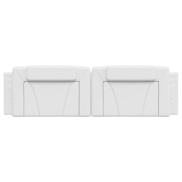 vidaXL Headboard Cushion "Viana" White 183 cm King Faux Leather