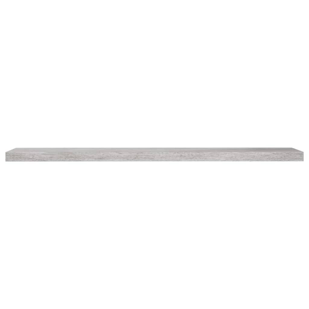 vidaXL Floating Wall Shelf Concrete Grey 120x23.5x3.8 cm MDF