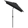 vidaXL Garden Parasol with Metal Pole 300x200 cm Black