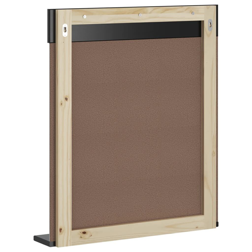 vidaXL Bathroom Mirror with Shelf BERG Black 60x12x70 cm Solid Wood