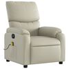 vidaXL Electric Massage Recliner Chair Cream Faux Leather