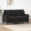 vidaXL 2-Seater Sofa Black 120 cm Velvet