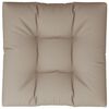 vidaXL Pallet Cushion Taupe 70x70x12 cm Fabric