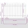 vidaXL Garden Fence 2 pcs Grey 3.4 x 0.8 m Powder-coated Steel