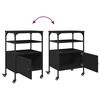 vidaXL Printer Stand 3-Tier Black 50x40x76 cm Engineered Wood