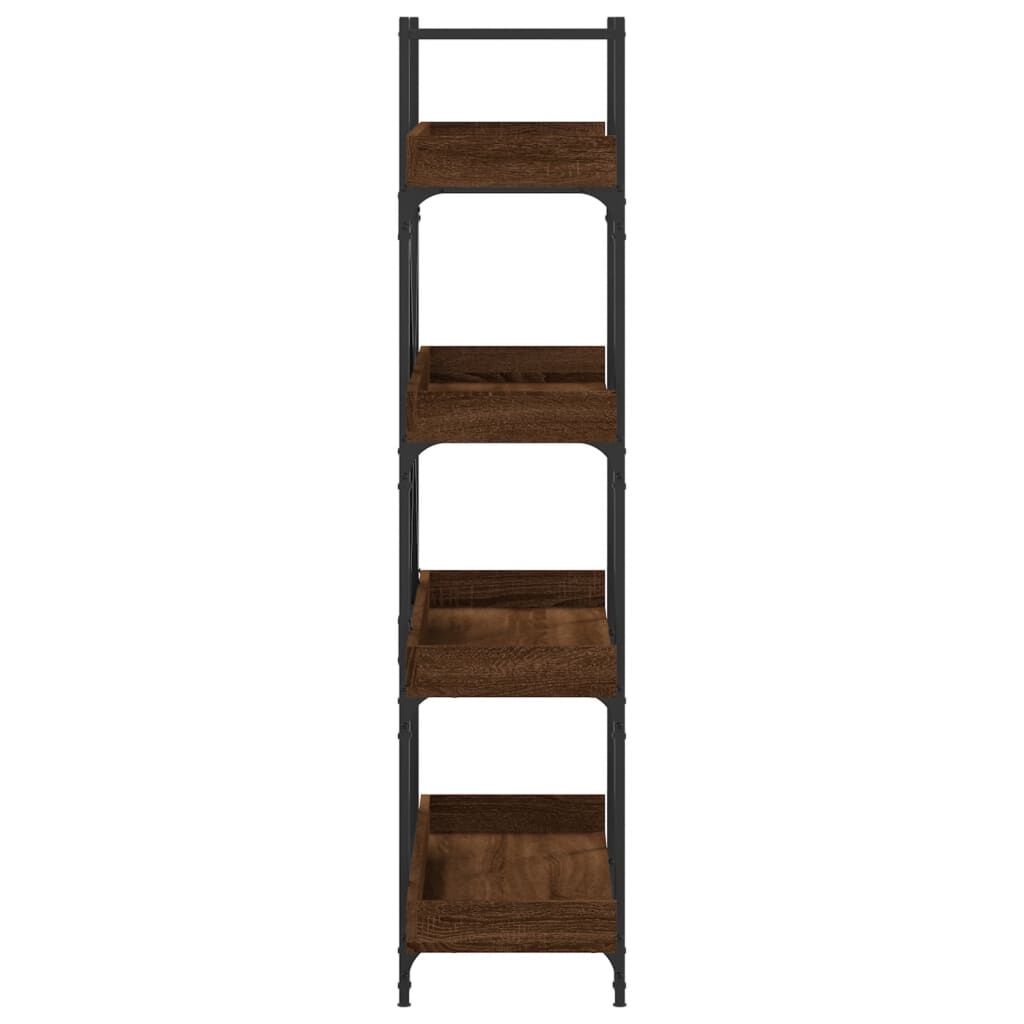 vidaXL Bookcase 4-Tier Brown Oak 100x33x145.5 cm Engineered Wood