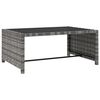 vidaXL Reclining Garden Chairs 2 pcs with Table Grey Poly Rattan