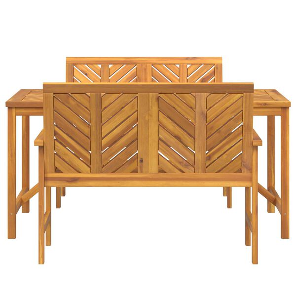 vidaXL Garden Dining Set 3 pcs Brown 150 x 90 x 74 cm