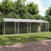 vidaXL Dog Cage with Roof Silver 800 x 200 x 256 cm Steel and PE