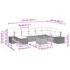 vidaXL Garden Sofa Set with Cushion 9 pcs Grey Poly rattan