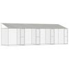 Dog Cage Silver 800 x 200 x 256 cm Galvanised Steel