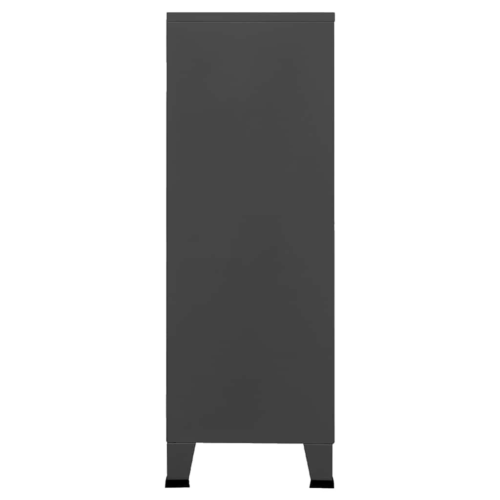 vidaXL Industrial Storage Chest Anthracite 75x40x115 cm Metal