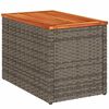 vidaXL Garden Side Tables 2pcs Grey 55x34x37cm Poly Rattan Solid Wood