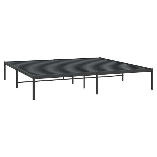 vidaXL Metal Bed Frame without Mattress Black 183x213cm