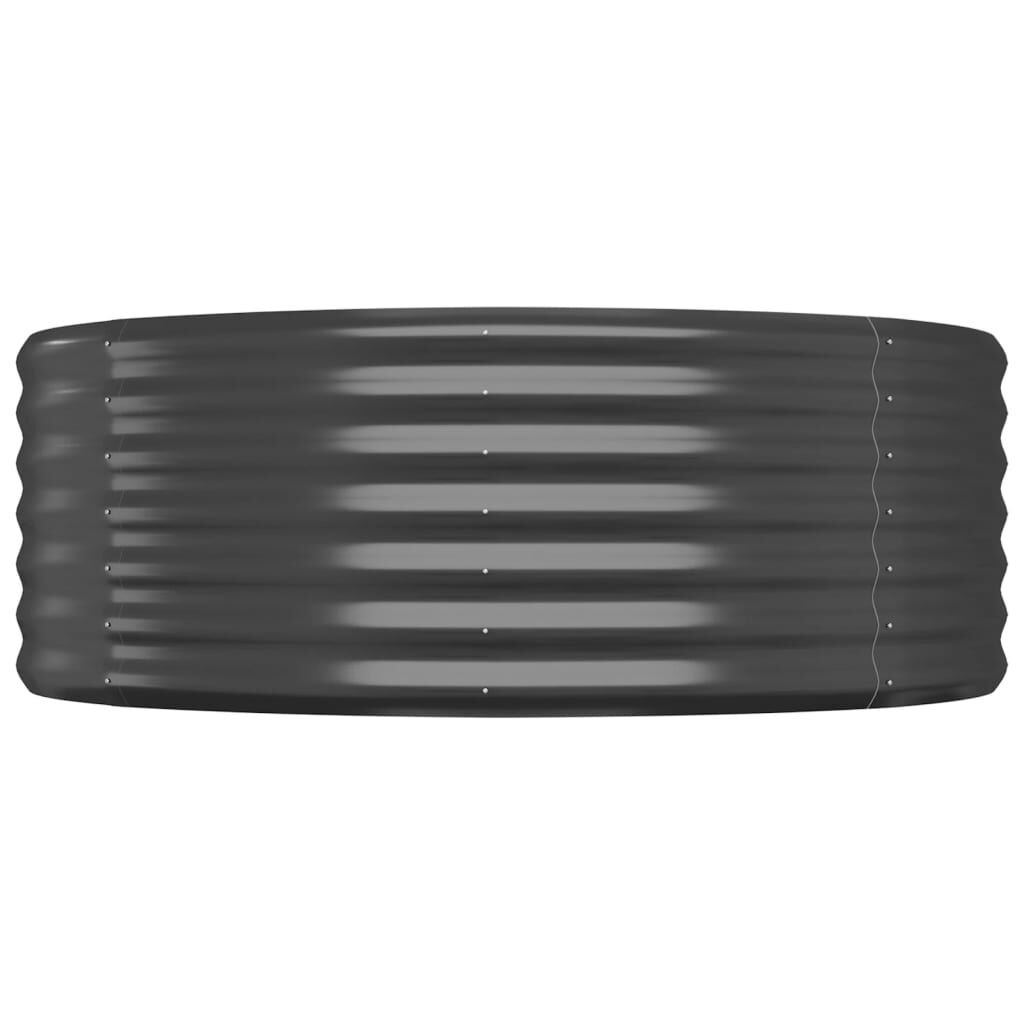 vidaXL Garden Raised Bed Powder-coated Steel 507x100x36 cm Anthracite