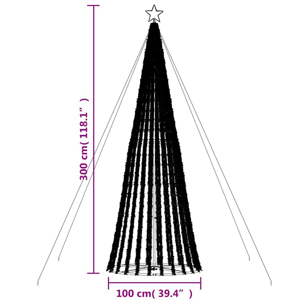 vidaXL Christmas Tree Light Cone 688 LEDs Colourful 300 cm